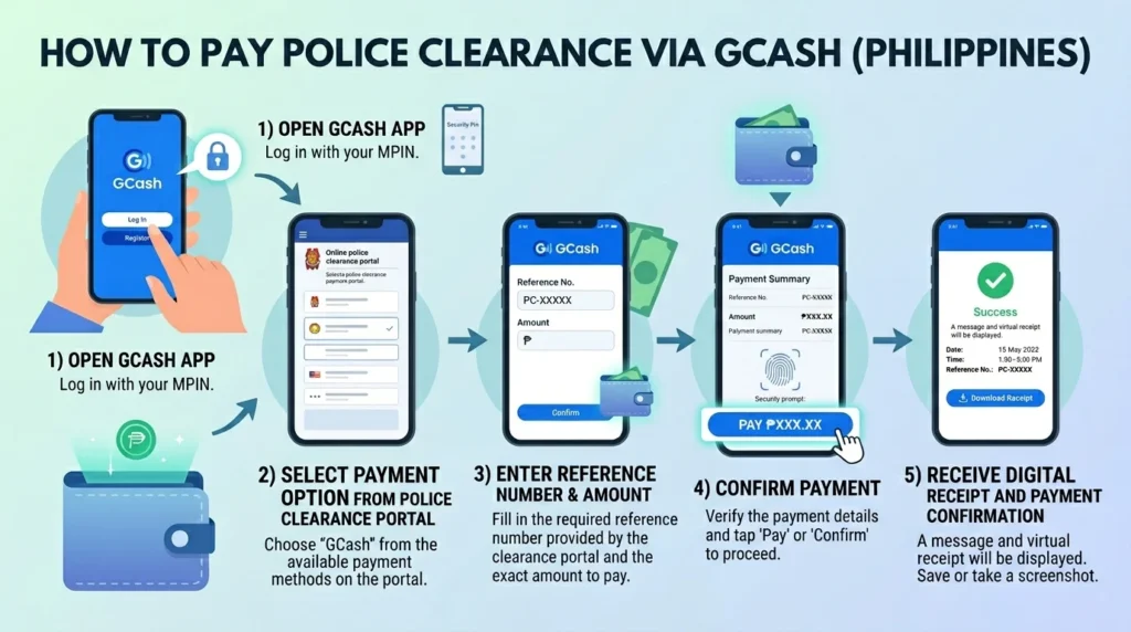 Step by Step Police clearance payment with Gcash