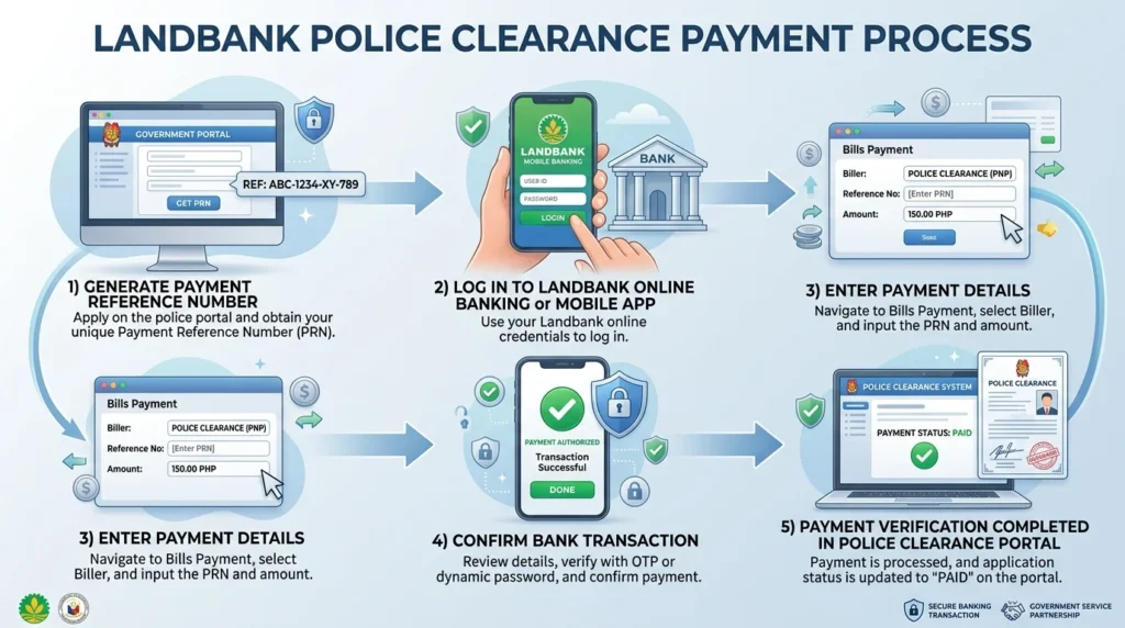 Step by step payment with landbank